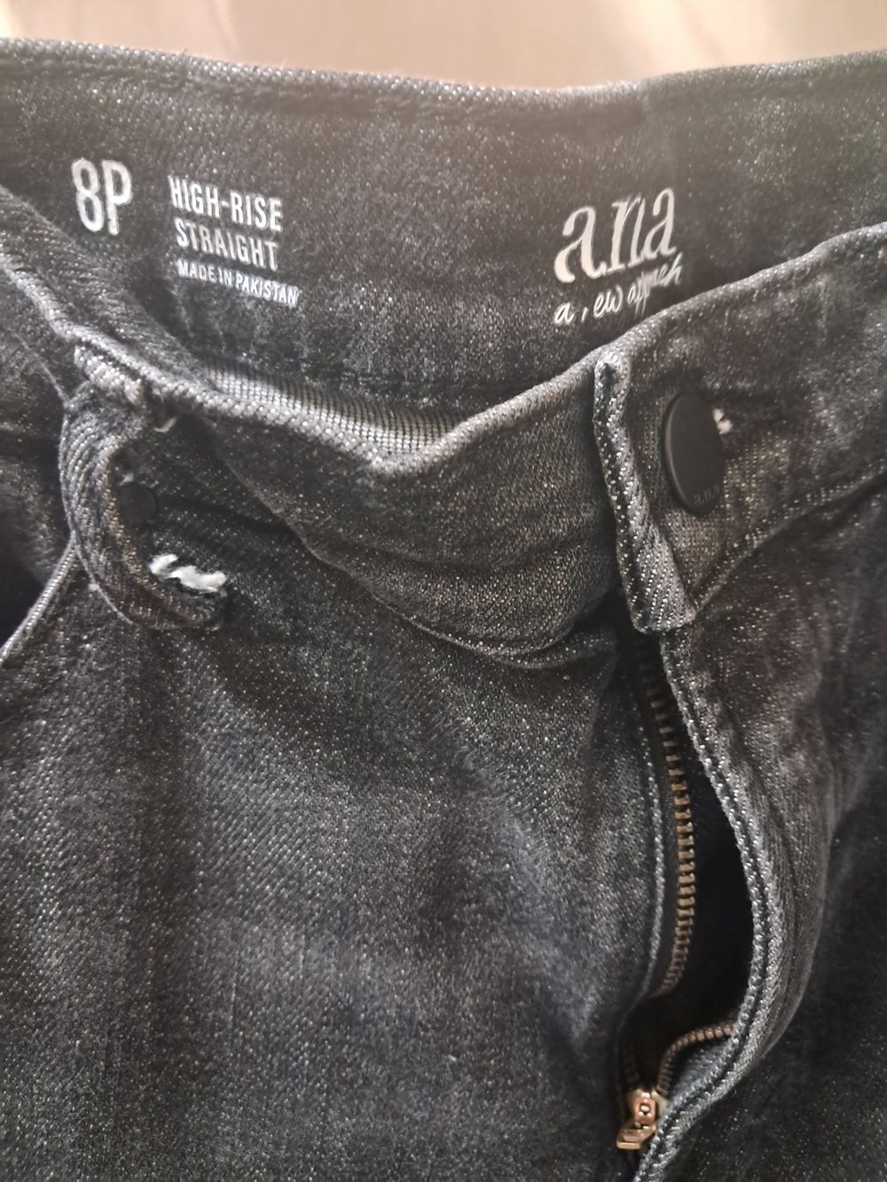 a.n.a High-Rise Straight Womens  Jeans - Black